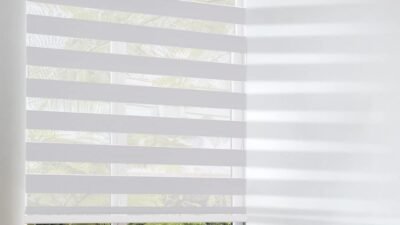 White Wide Slat Venetian Blinds ~ noideadesign