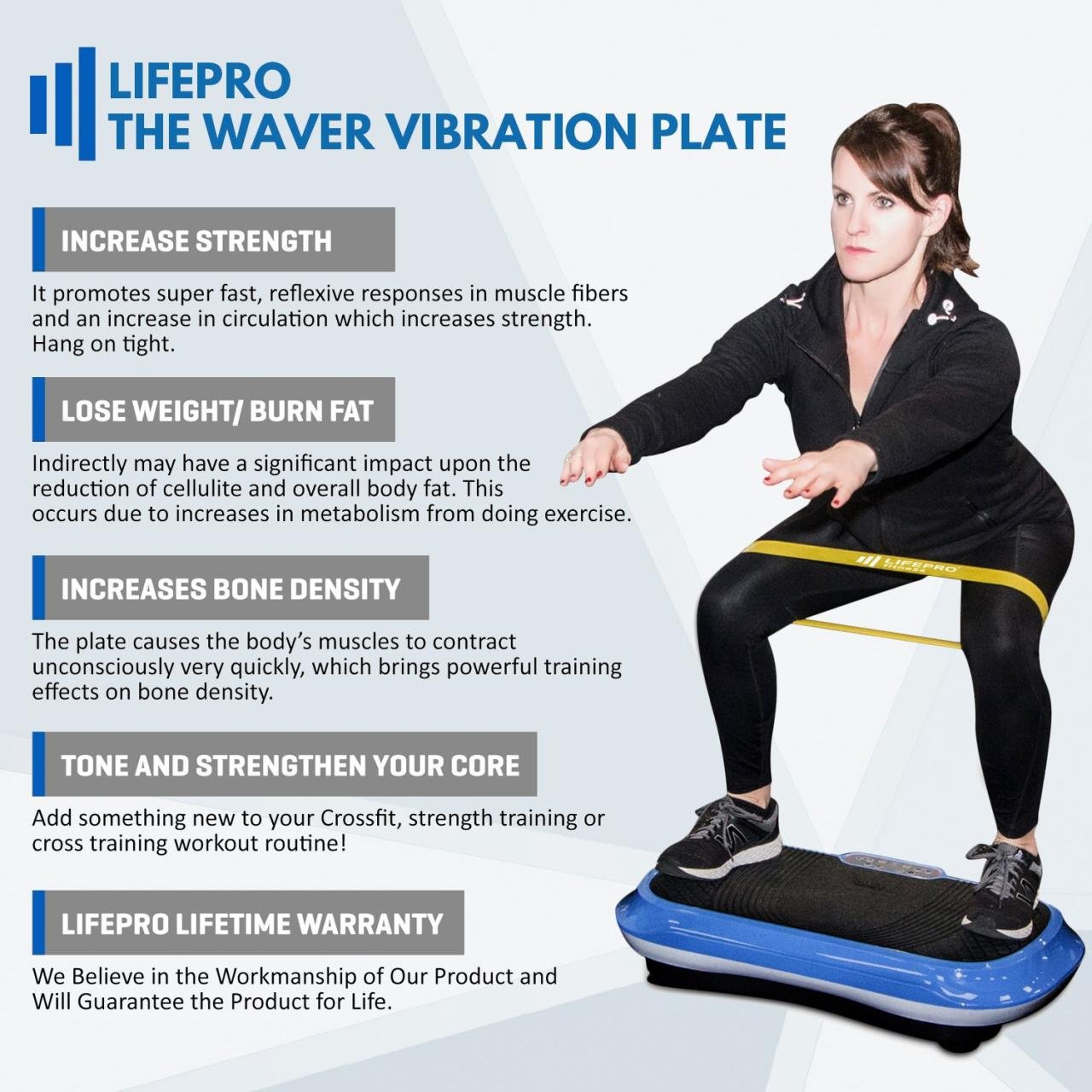 LifePro Power Plate Exercise Machine - Whole Body Workout Vibration ...