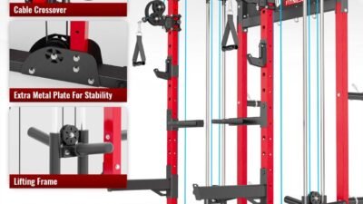 MAJOR FITNESS F22 Multi-Functional Power Rack—1600lbs Capacity All-in ...